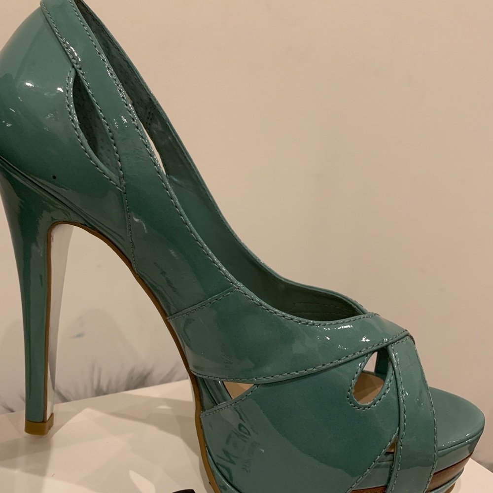 Tiffany Blue, H by Halston Heels, Size 7